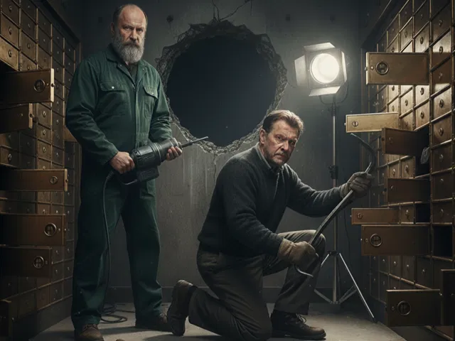 two men breaking into safe deposit boxes to steal diamonds and jewellery